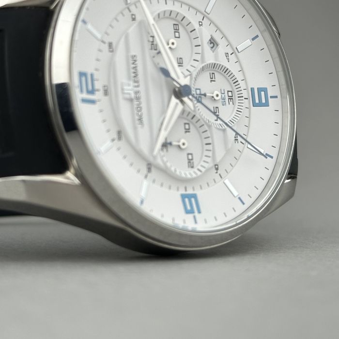 Zegarek naręczny męski Jacques Lemans | biały chronograf