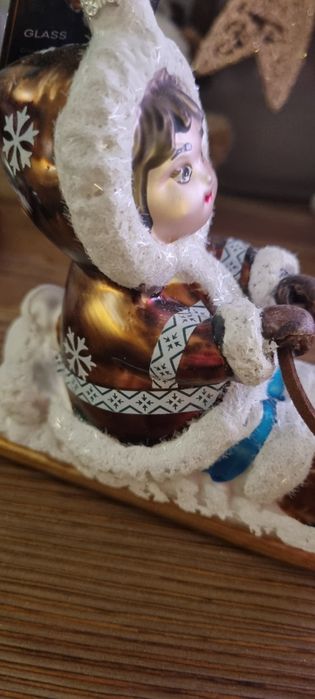 Bombka Pani Eskimos, szklana. Ręcznie malowana