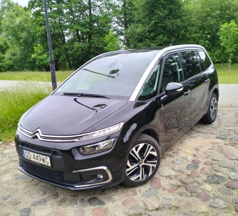 Citroen C4 SpaceTourer Grand Automat Benzyna 7-osobowy Salon Polska Niski Przebieg LED Masaże Kamera Po dużym Serwisie