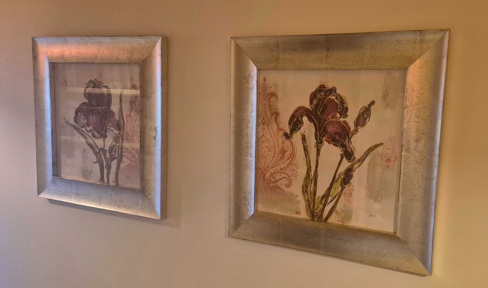 Quadro com flores de 69cm x 69cm