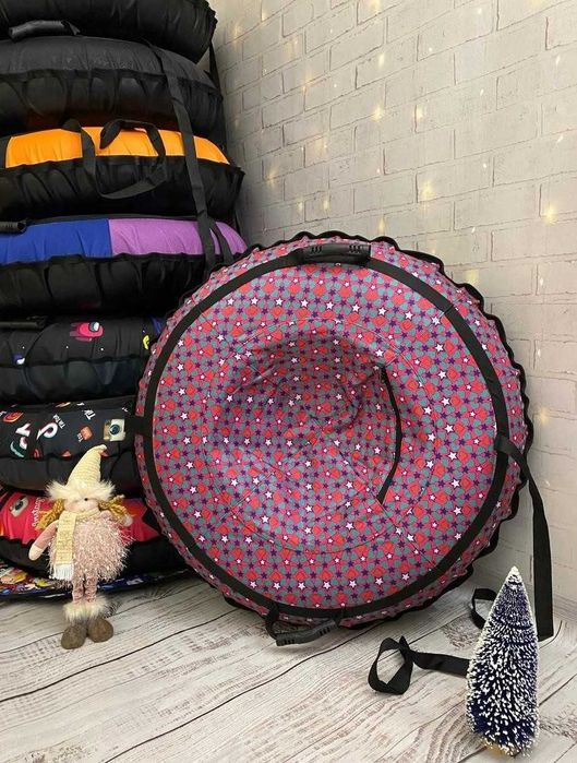 Тюбінг таблетка ватрушка санки тюбинг плюшка надувний зима з камерою