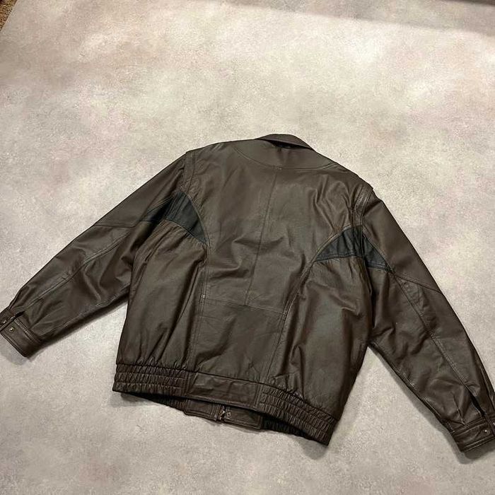 Vintage Kurtka Skórzana Kamizelka Leather Jacket Vest Retro Y2K 90s