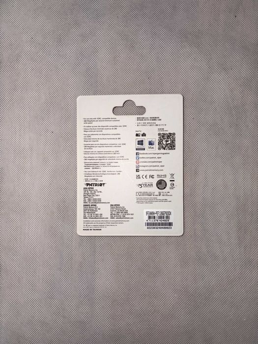 Karta pamięci Patriot 128GB, 300MB/S  – NOWA, fabrycznie zapakowana