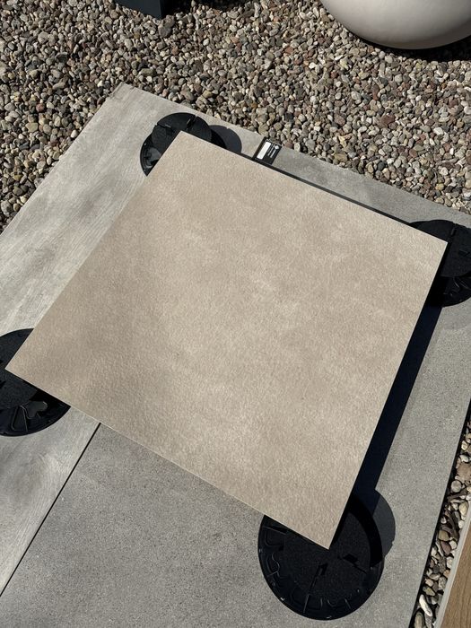 Płytki Tarasowe 60x60 Borkum Beige 2.0 Chodnikowa Płyta 2 CM Beż Strukturalny 20MM Płyta Tarasowa Ceramika Paradyż