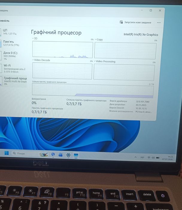 Ноутбук Dell 5420 intel i5 11-gen
