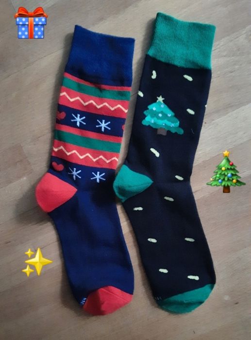Skarpety bawełniane 2 pary Świąteczne Boże Narodzenie R.39-42