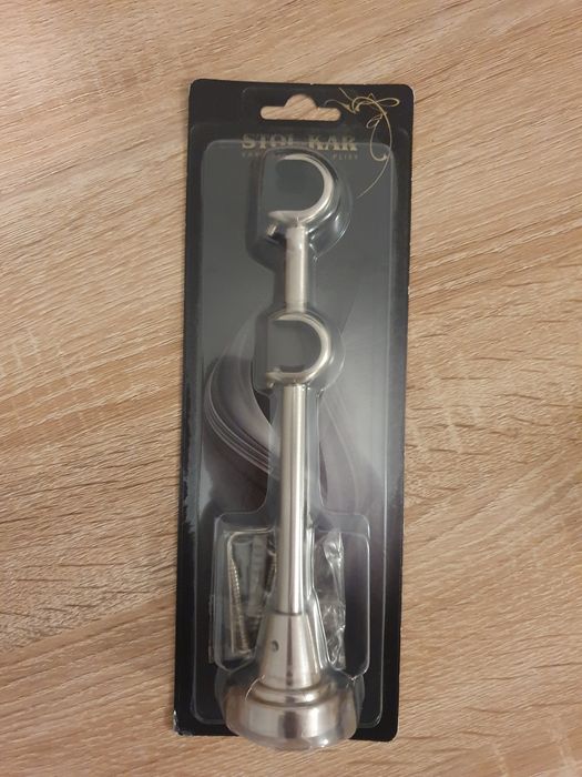 2x wspornik do karnisza nikiel 19mm