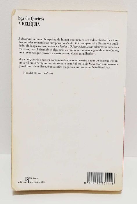 Livro - A relíquia - Eça de Queirós