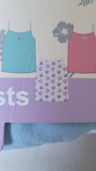 Topy na ramiączkach dla dziewczynki Disney Stitch 3-pak PRIMARK