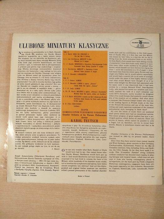 Ulubione miniatury klasyczne płyta winylowa