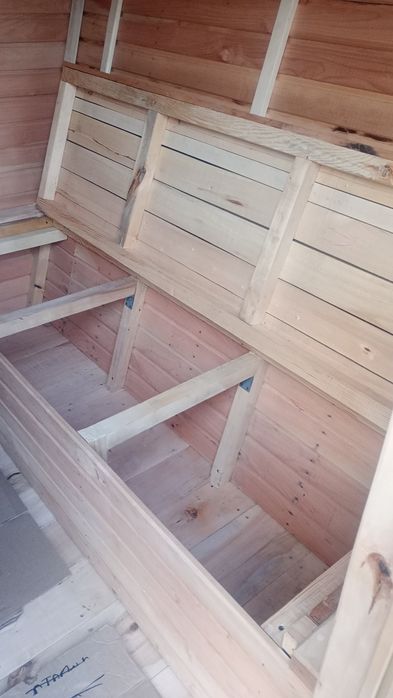 Каркасна сауна 2×2 м з дерева   Для 3-4 осіб   Готова до встановлення.