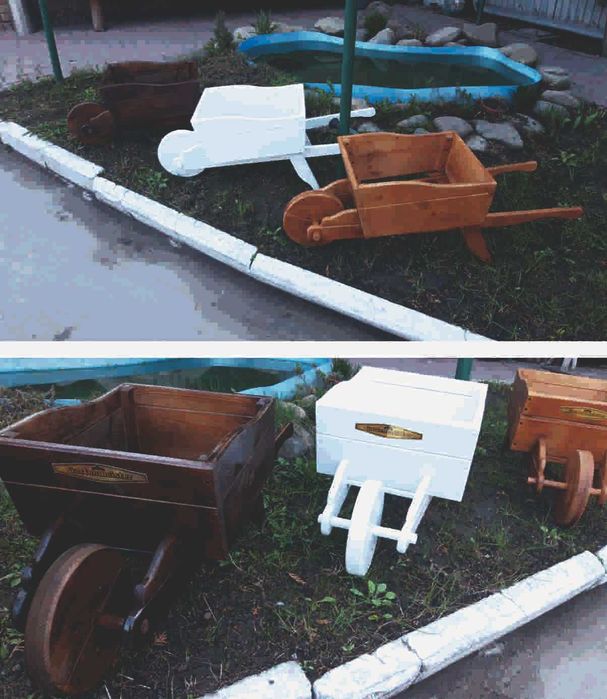 Тачка садова декор