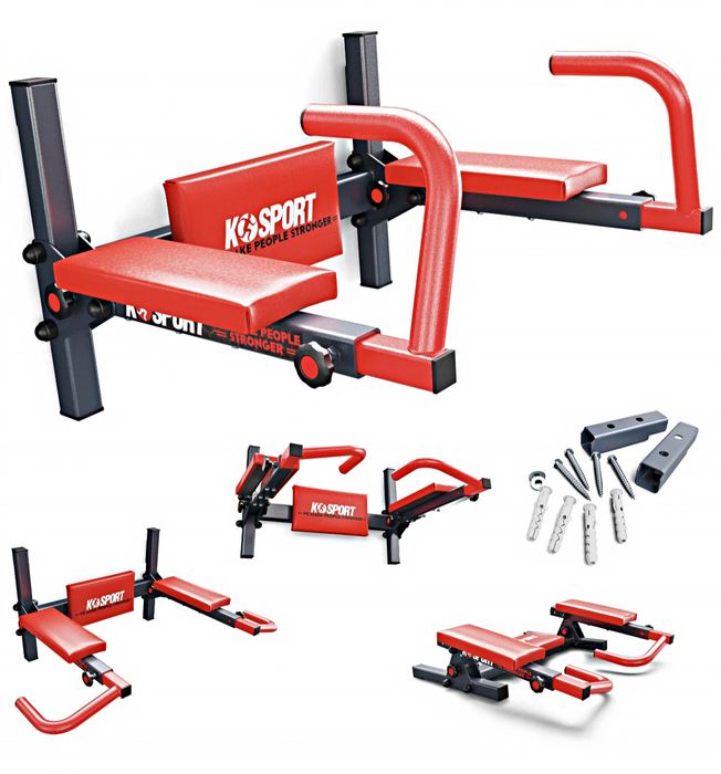 Zestaw 3w1 Drążek do podciągania, dipów, brzuszków k sport