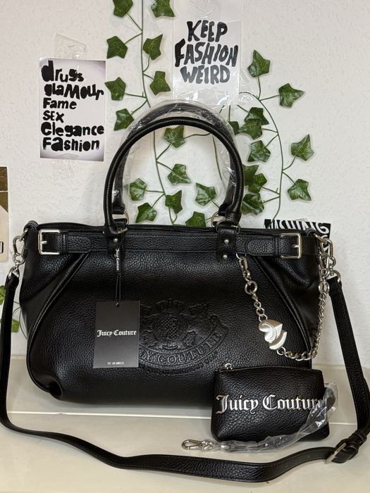 НОВА Juicy Couture джуси кутюр сумка чорна шкіряна