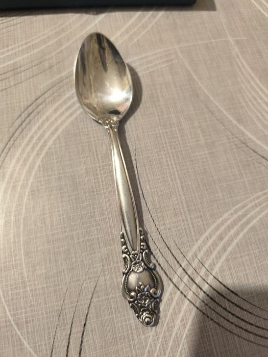 Ложки чайні вінтажні мельхіор набор " Троянда" в подарунковій коробці