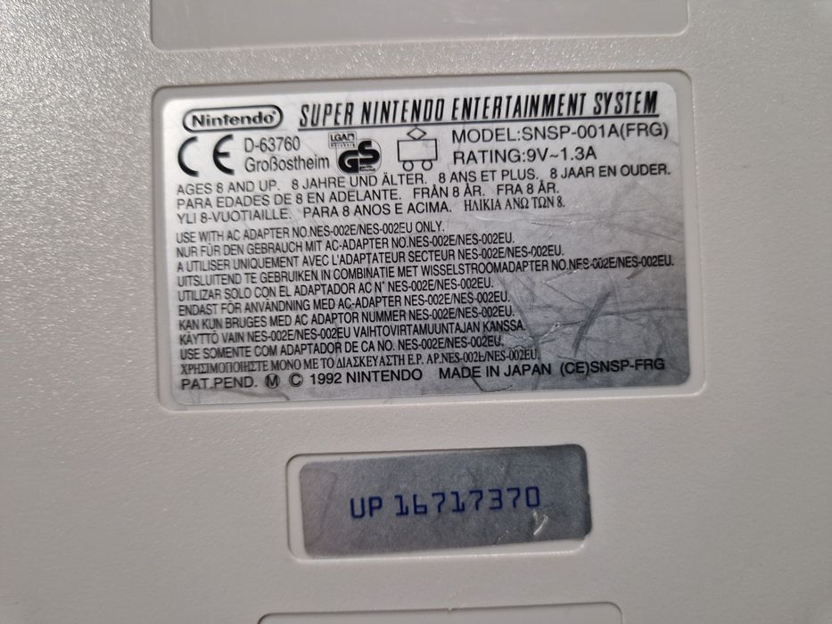 Snes konsola retro + gra Smerfy