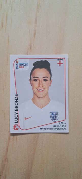 Cromo futebol de Lucy Bronze(Mundial 2019)da Panini