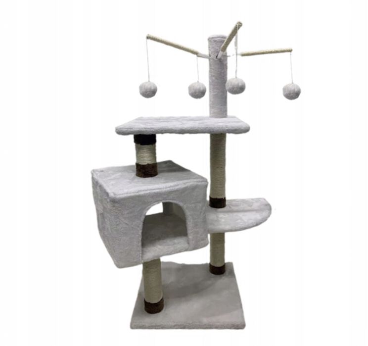 Когтеточка для кота сіра 112 см•Дряпка•Будиночок для кішки•Іграшка