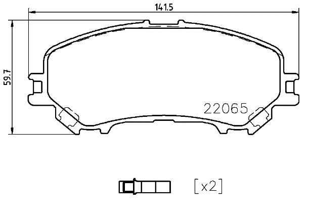 BREMBO P 56 099 Pastilhas de travão