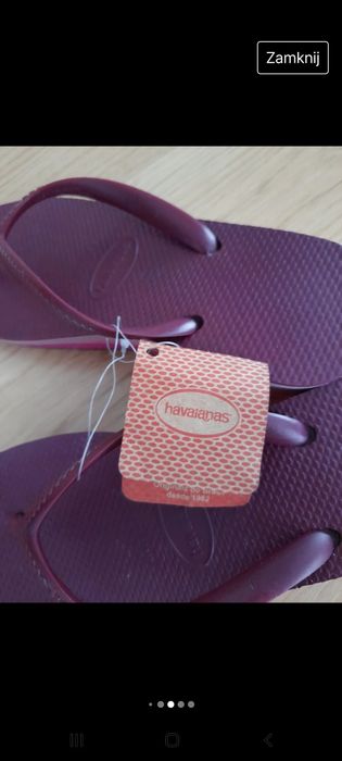 Klapki japonki na koturnie 36/37 Havaianas