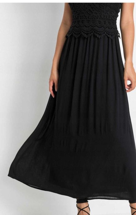 długa suknia czarna max