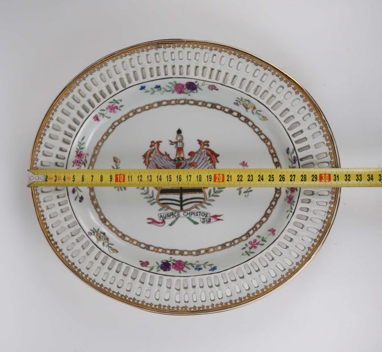 Travessa Oval porcelana vazada da China - 31.5 cm