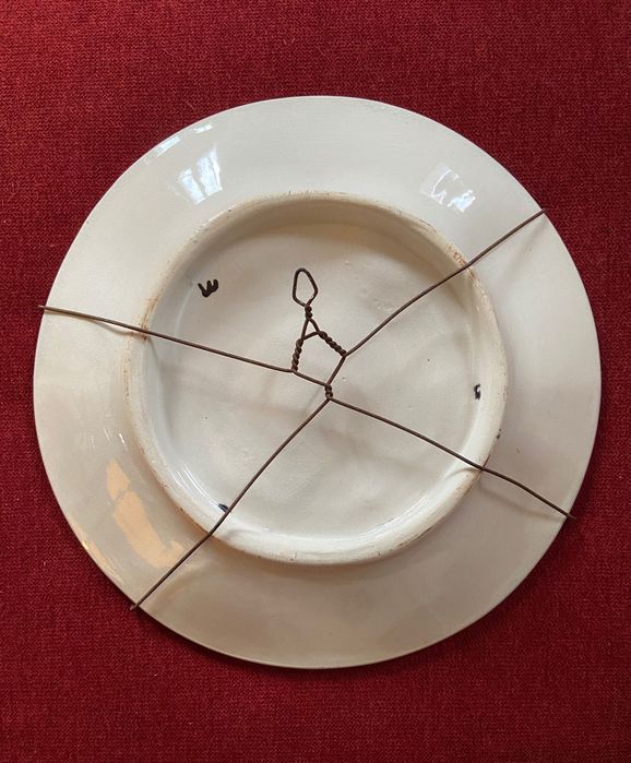 Par de pratos de ostras em cerâmica vintage