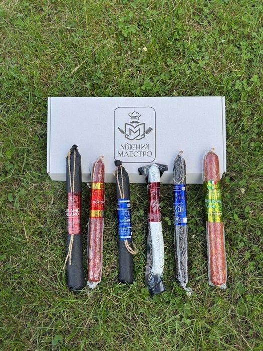 Дегустаційний набір з 6-ти сиров'ялених крафтових ковбас