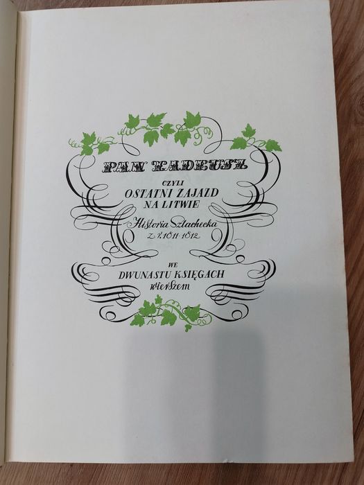 Książka Pan Tadeusz