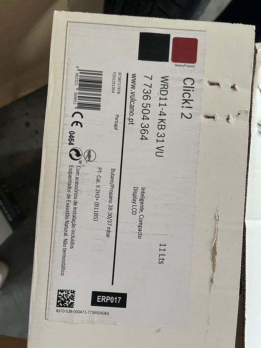 Esquentador a gás atmosférico Vulcano