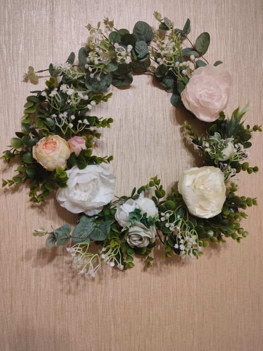 Весільний декор ручної роботи,декор з квітами для фотозони, вінок