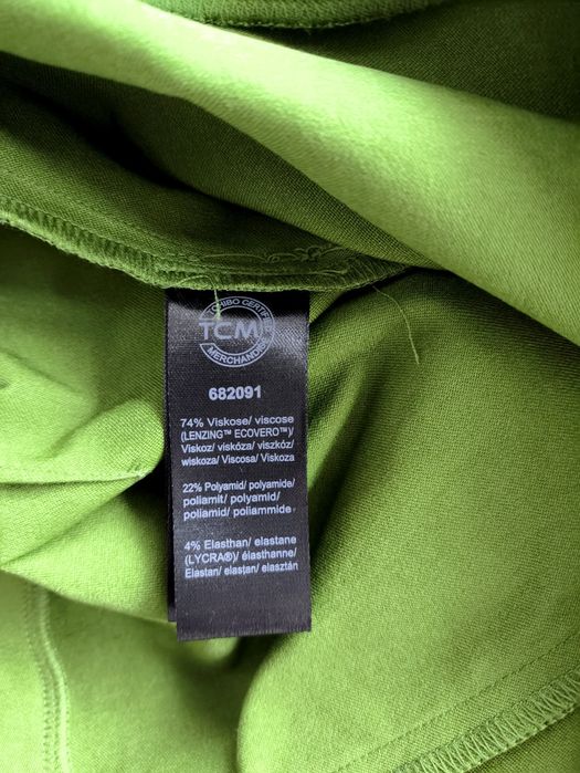 Tchibo Woman spodnie rybaczki legginsy zielone wiskoza lycra