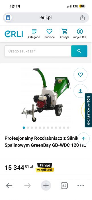 Rozdrabniacz młynek rębak tarczowy do gałezi Green Bay