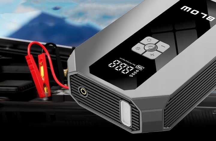 ZESTAW Powerbank Jump Starter booster 600A rozruch kompresor pompka