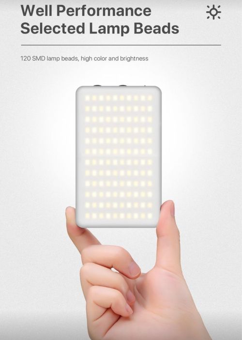 Ulanzi VL120 RGB LED світло для відео та фото, портативне, 3100 мАг