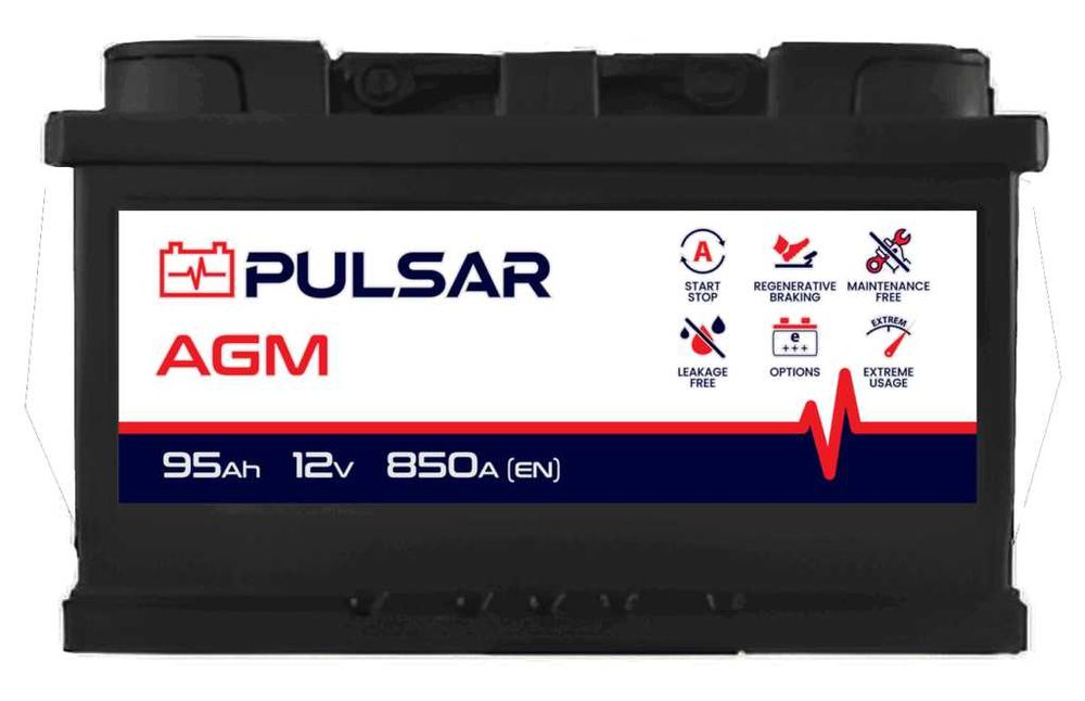 Akumulator Amega Megatex PULSAR START&STOP AGM 95Ah 850A P+