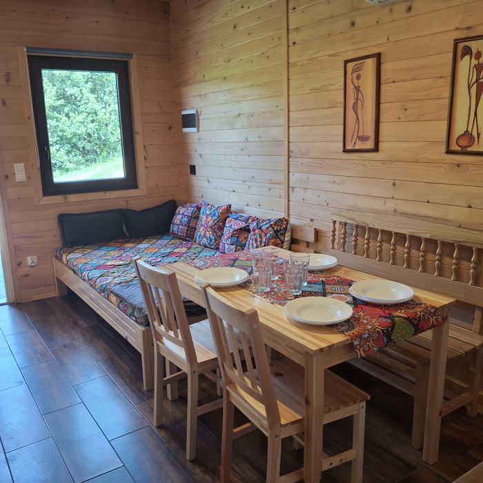 Domki ,Polanczyk, Solina, Jezioro Solinskie, widok na góry , basen