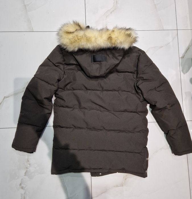 Kurtka zimowa męska pikowana parka brązowa Reserved bardzo ciepła rozm