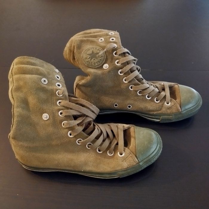 Tênis Bota converse All Star Camurça Verde Seco