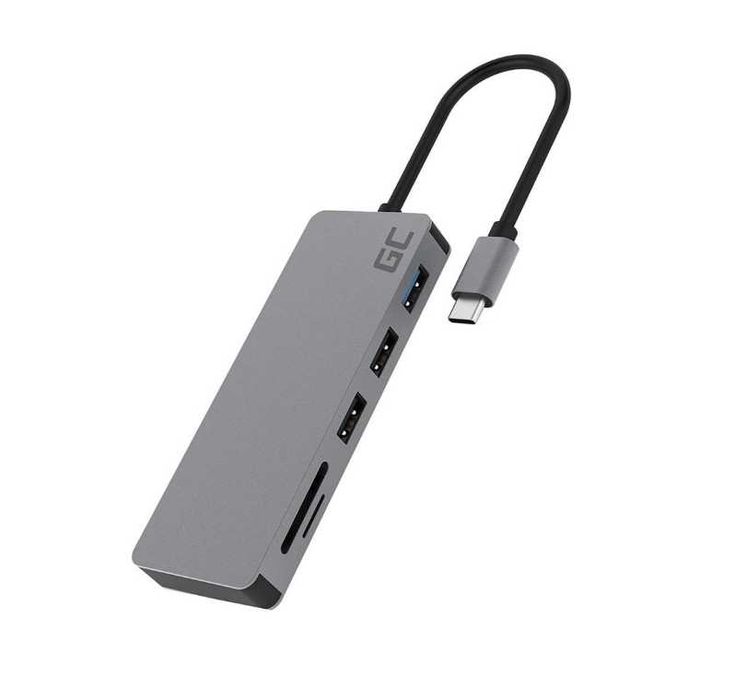 Stacja dokująca HUB Green Cell AK50  USB-C - 3xUSB, HDMI, SD (4K, DeX)