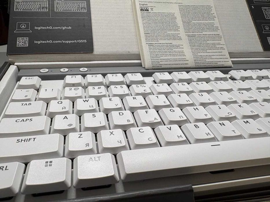 Клавіатура бездротова Logitech G515 Lightspeed White