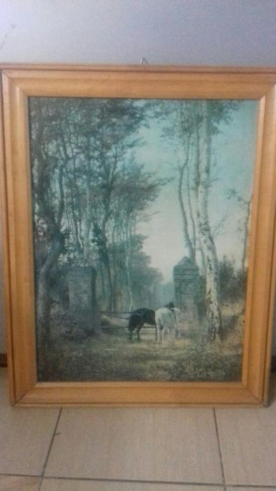 obraz konie  prl stan bdb