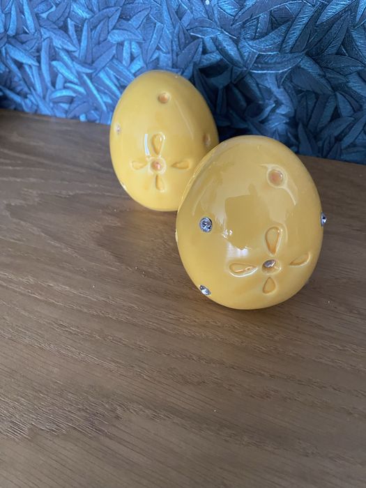 Dekoracje ceramiczne pisanki wielkanocne 2 szt