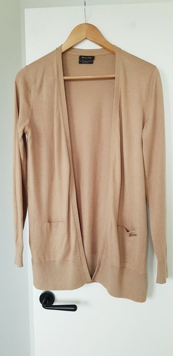 Massimo Dutti, camelowy kardigan/narzutka