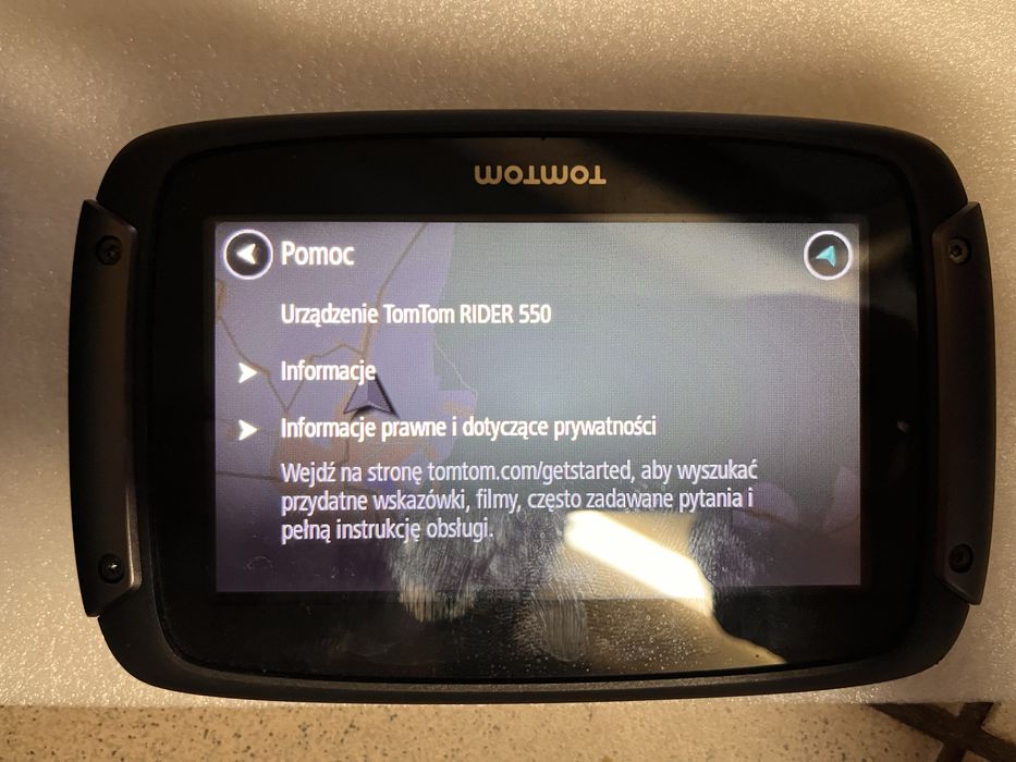 Nawigacja motocyklowa tomtom rider 550