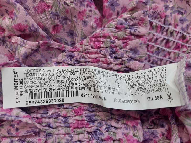 Zara piękna bluzeczka z falbanami roz M