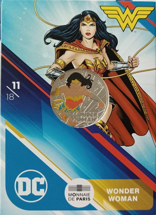 10 Euro Prata Comemorativa França 2025 - Mulher-Maravilha.