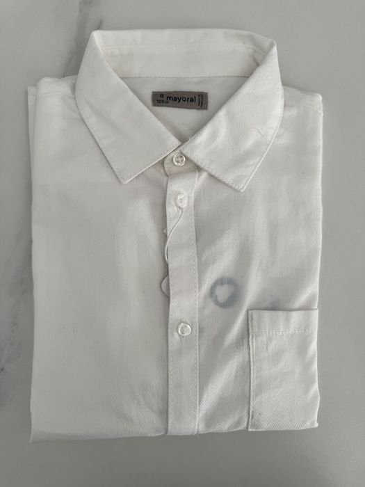 Camisa branca - menino tamanho 8