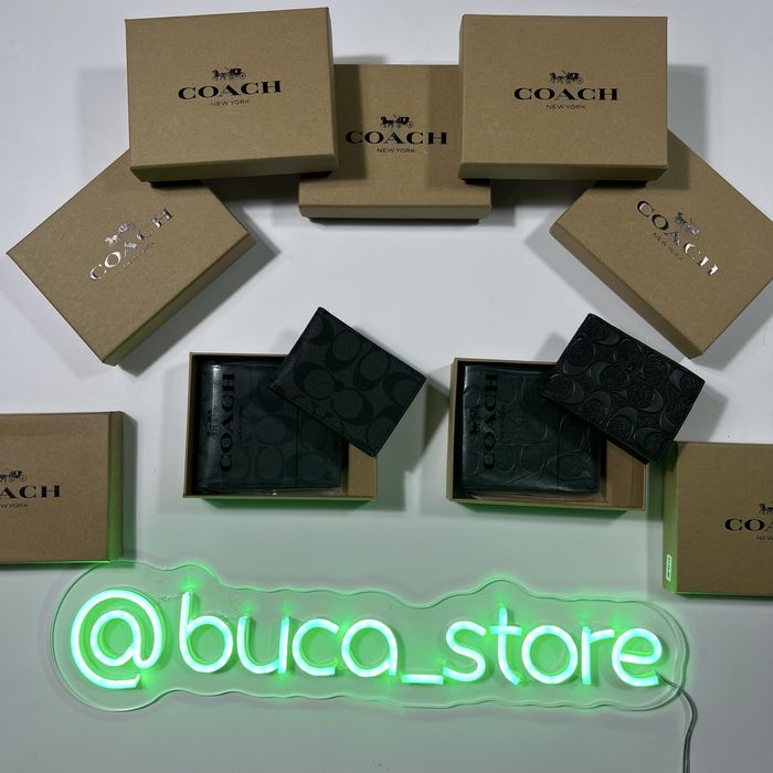 Гаманець Coach та візитниця коач кошелек подарунковий набір чоловіку