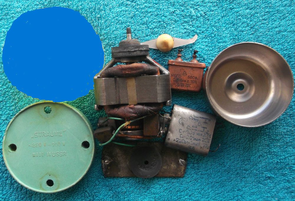 Stary młynek Straume, 100 W. Części. ZSRR